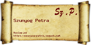 Szunyog Petra névjegykártya